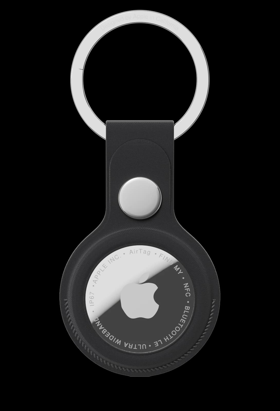 AirTag Key Ring - Apple AirTag (2nd generation) with FineWoven Key Ring, cut out on the Gentlemen's Accessories world colour