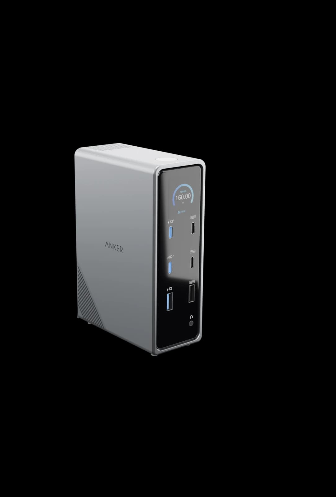 Docking Station with Smart Display - Anker Prime 14-in-1 (160W), cut out on the Desk and Workspace world colour