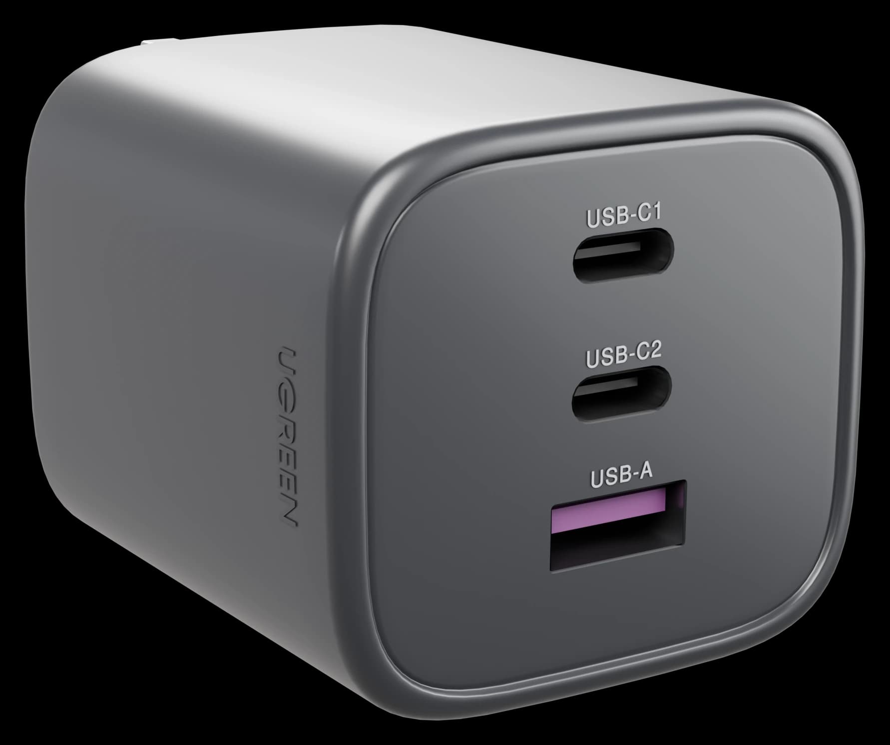 Laptop Charger - UGREEN Nexode 65W 3-Port (CD306), cut out on the Tech and Power world colour