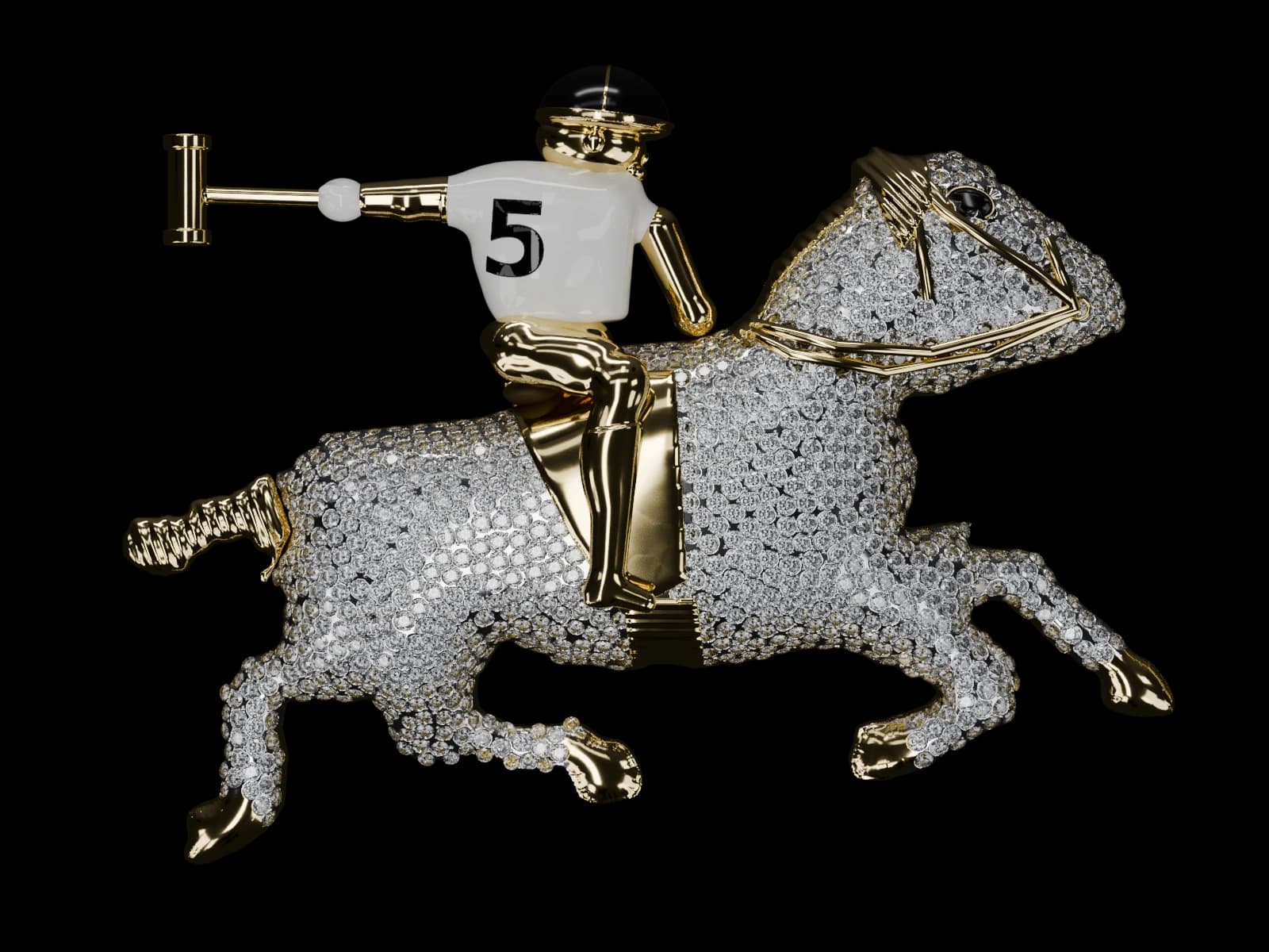 Polo Cufflinks - Nakoda Atelier, cut out on the Nakoda AI Art Gallery world colour