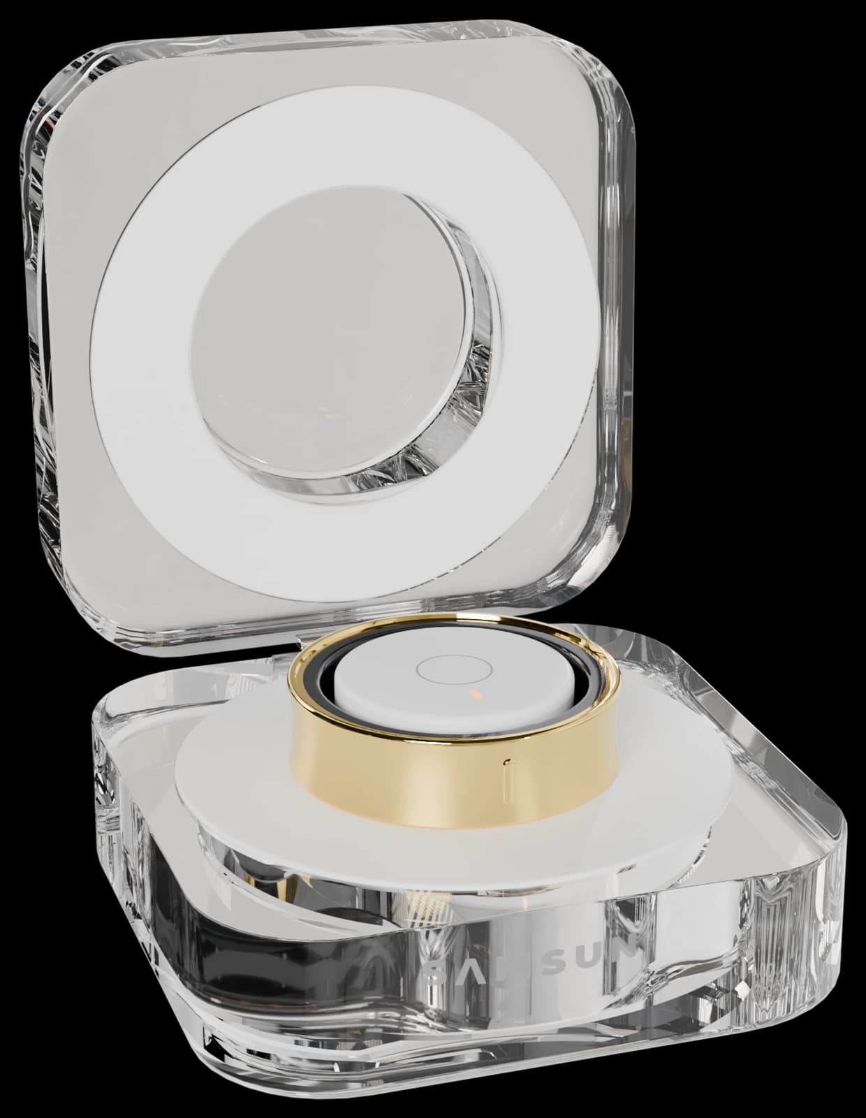 Smart Ring - Samsung Galaxy Ring (Titanium Gold), cut out on the Tech and Power world colour