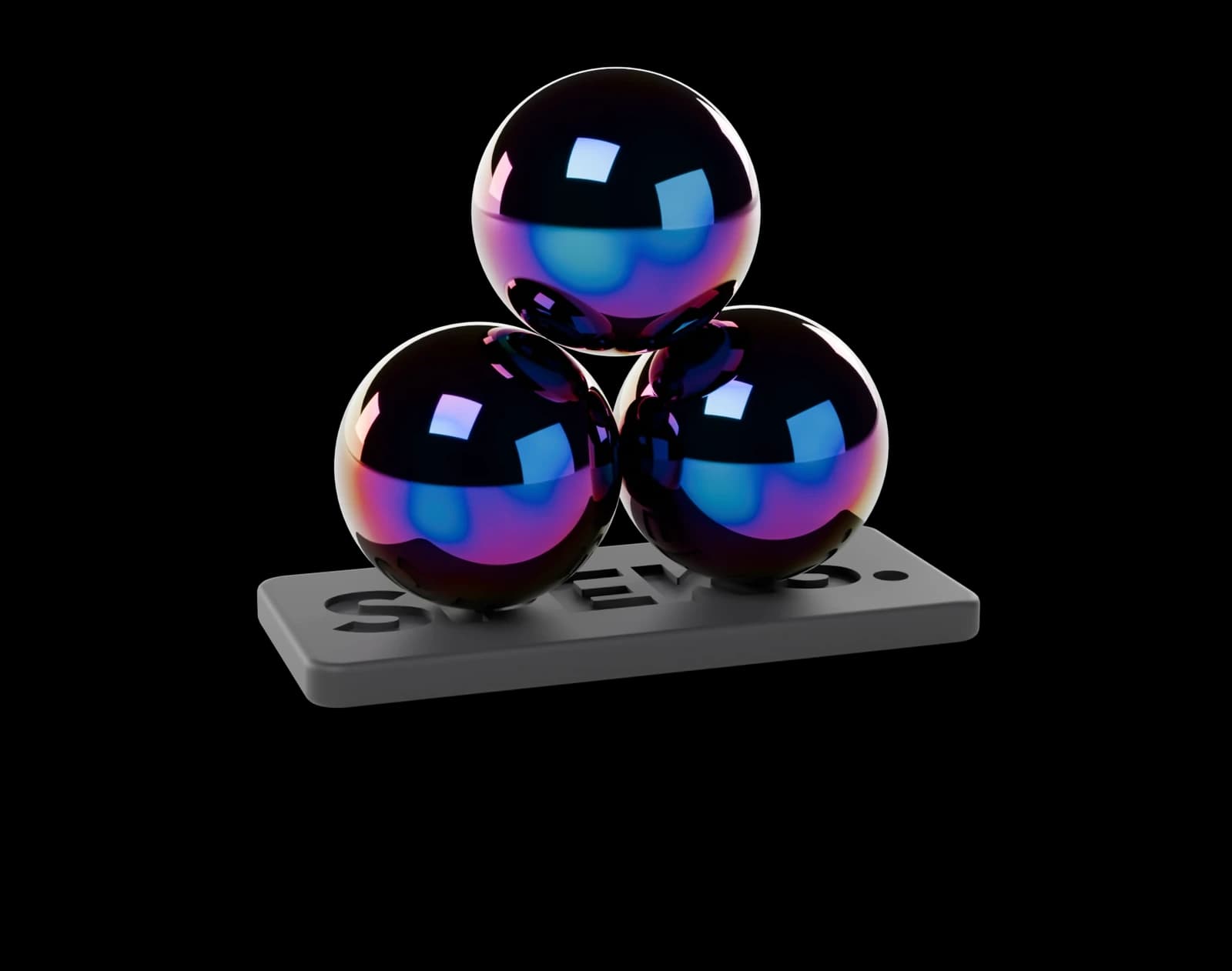 Magnetic Desk Toy - Speks Supers (Oil Slick), cut out on the Desk and Workspace world colour