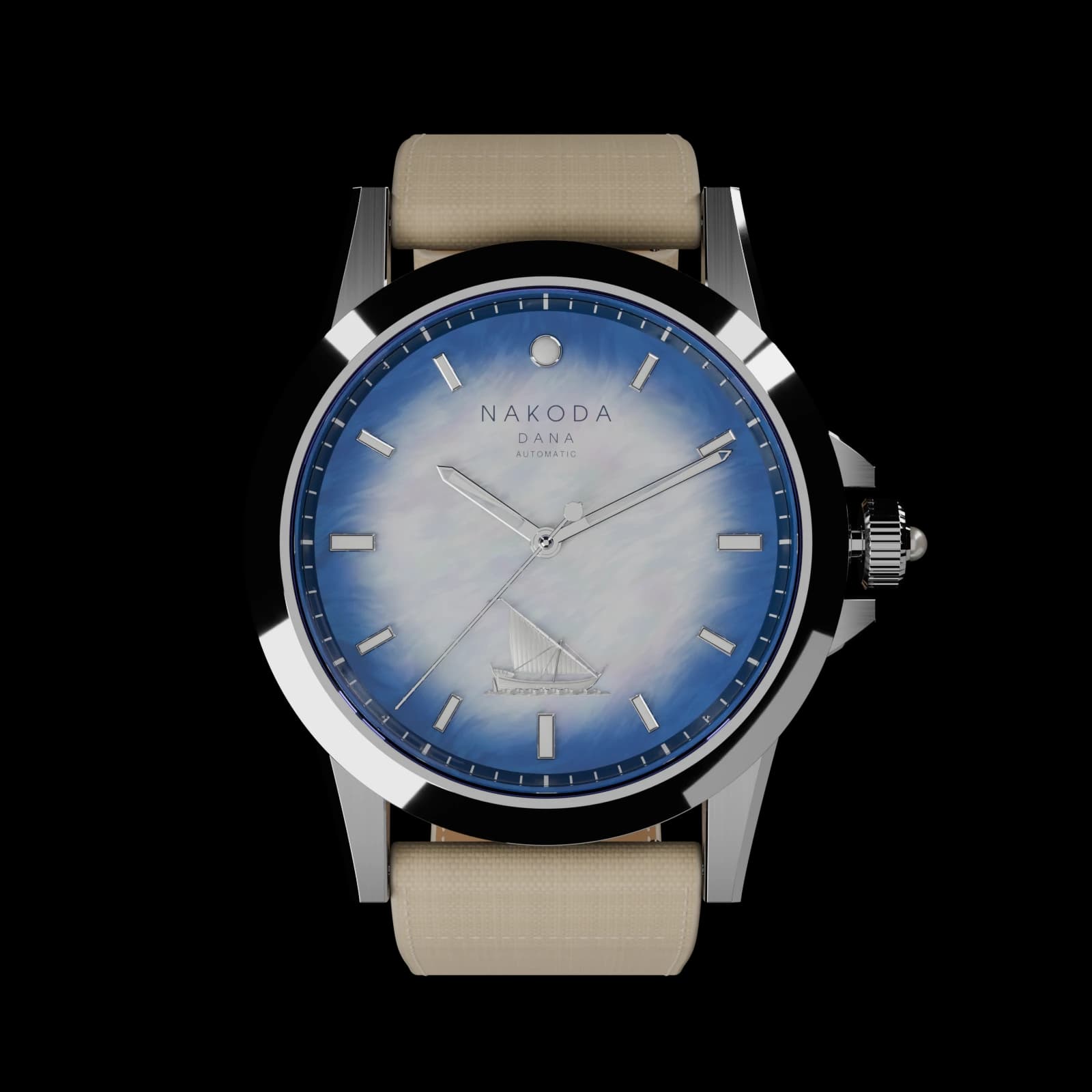 Dana Automatic Watch - Nakoda Atelier, cut out on the Nakoda AI Art Gallery world colour