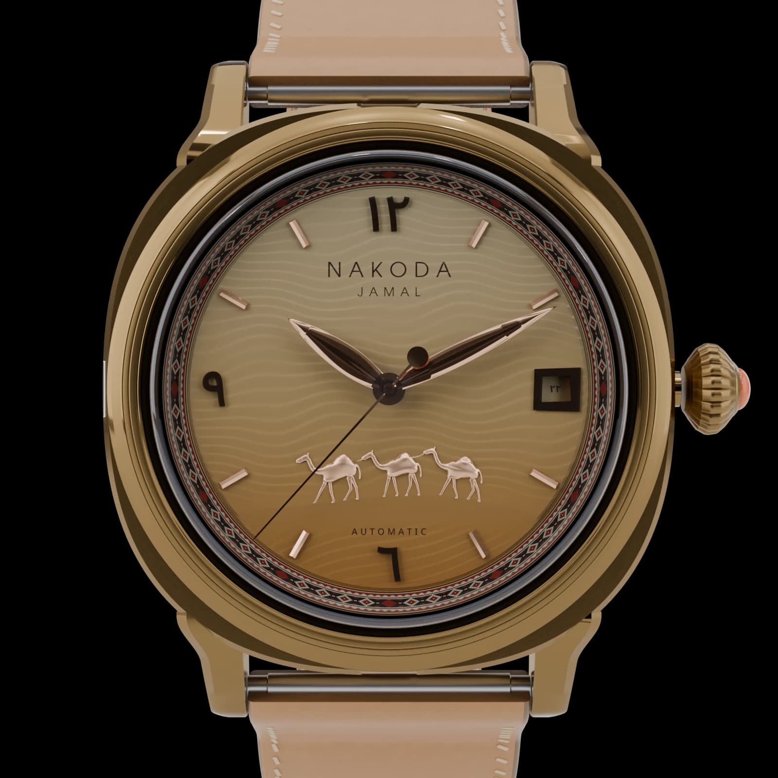 Jamal Automatic Watch - Nakoda Atelier, cut out on the Nakoda AI Art Gallery world colour